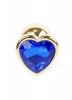MyLove Toys - Jewellery Gold  Heart PLUG- Dark Blue